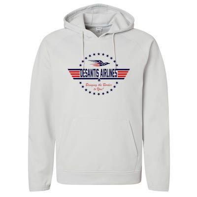 DeSantis Airlines Bringing The Border To You Performance Fleece Hoodie