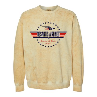 DeSantis Airlines Bringing The Border To You Colorblast Crewneck Sweatshirt