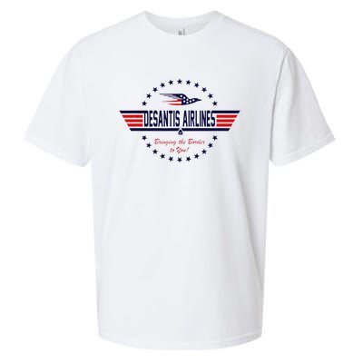 DeSantis Airlines Bringing The Border To You Sueded Cloud Jersey T-Shirt