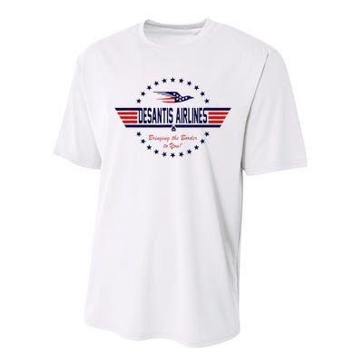 DeSantis Airlines Bringing The Border To You Performance Sprint T-Shirt