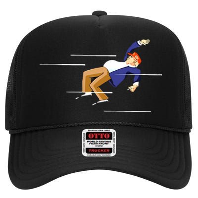 Dodging A Bullet Trump Shooting High Crown Mesh Back Trucker Hat