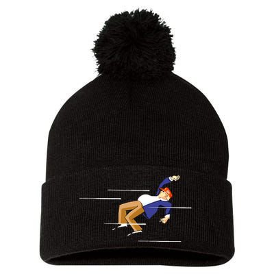 Dodging A Bullet Trump Shooting Pom Pom 12in Knit Beanie