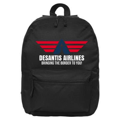 Desantis Airlines Bringing The Boarder To You Political 16 in Basic Backpack