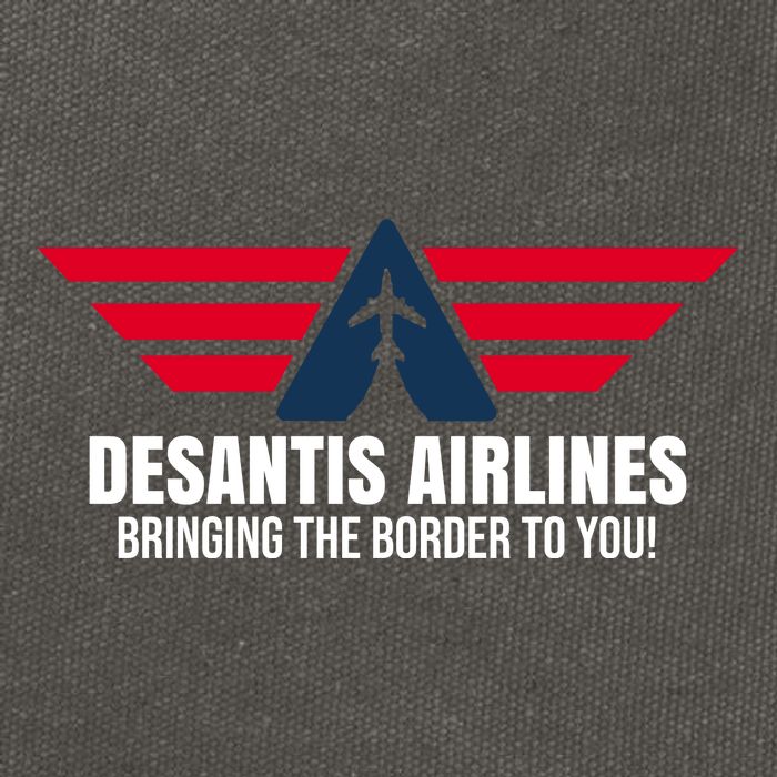 Desantis Airlines Bringing The Boarder To You Political Cotton Canvas Backpack
