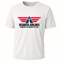 Desantis Airlines Bringing The Boarder To You Political Cooling Performance Crew T-Shirt