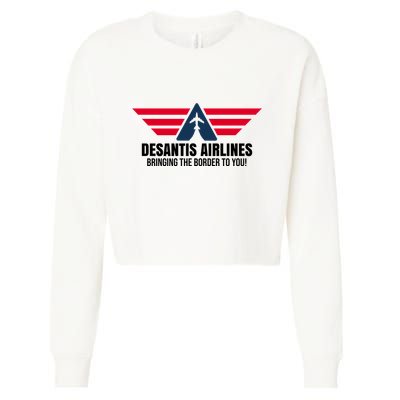 Desantis Airlines Bringing The Boarder To You Political Cropped Pullover Crew
