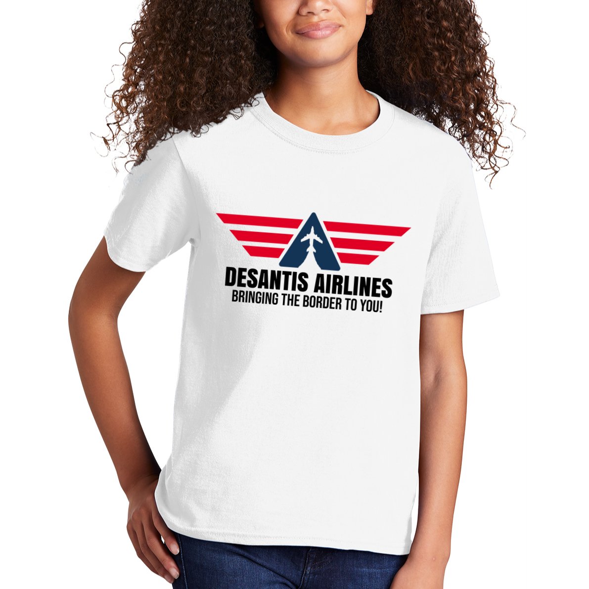 Desantis Airlines Bringing The Boarder To You Political Kids T-Shirt
