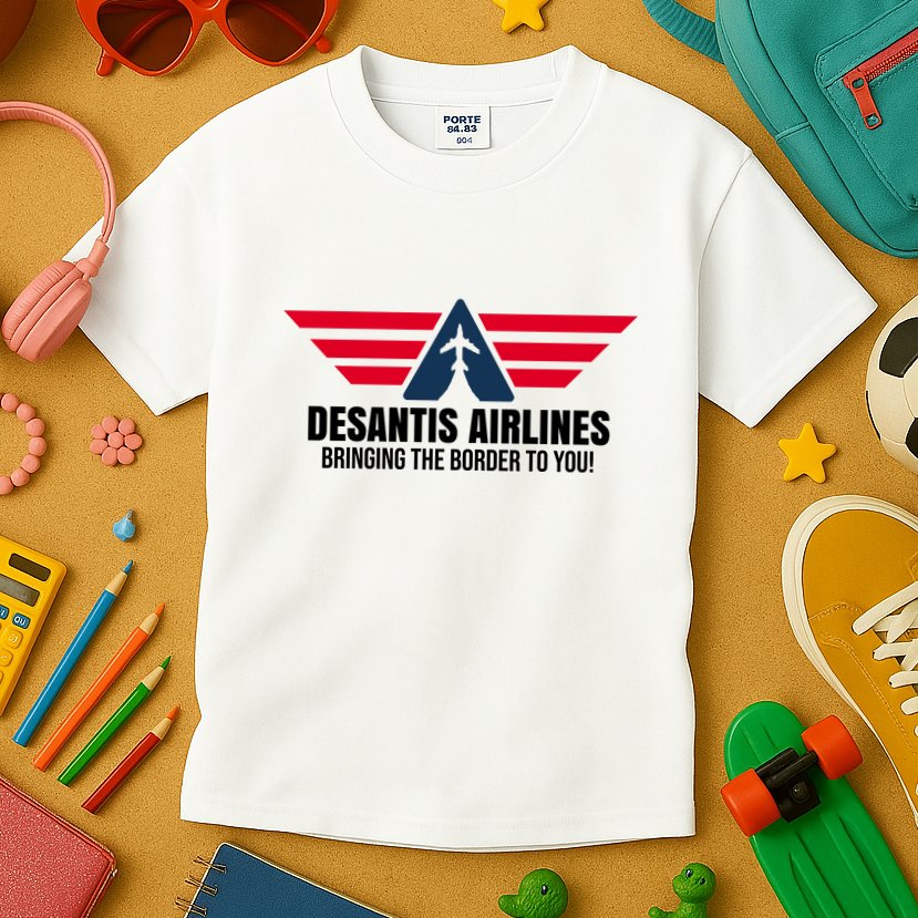 Desantis Airlines Bringing The Boarder To You Political Kids T-Shirt