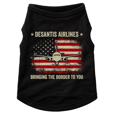 DeSantis Airlines Bringing The Border To You American US Flag Vintage Doggie Tank