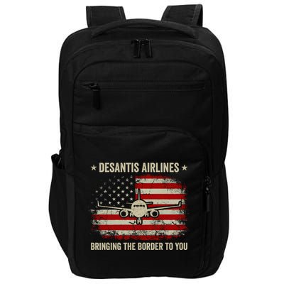 DeSantis Airlines Bringing The Border To You American US Flag Vintage Impact Tech Backpack