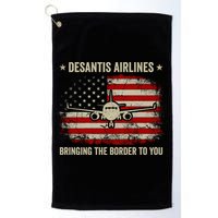 DeSantis Airlines Bringing The Border To You American US Flag Vintage Golf Towel