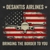 DeSantis Airlines Bringing The Border To You American US Flag Vintage Golf Towel