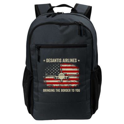 DeSantis Airlines Bringing The Border To You American US Flag Vintage Backpack