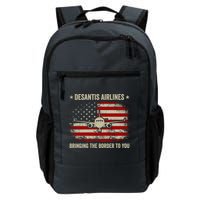 DeSantis Airlines Bringing The Border To You American US Flag Vintage Backpack