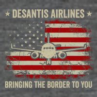 DeSantis Airlines Bringing The Border To You American US Flag Vintage Backpack