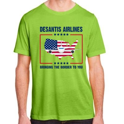 Desantis Airlines Brining The Border To You American Flag Adult ChromaSoft Performance T-Shirt