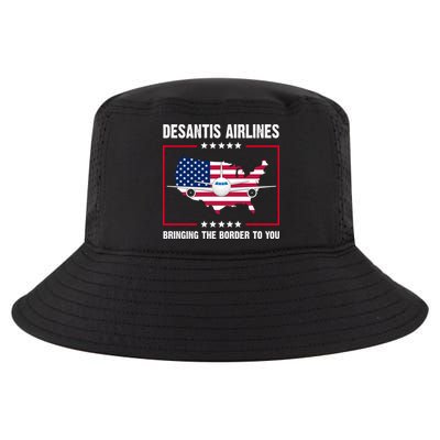 Desantis Airlines Brining The Border To You American Flag Cool Comfort Performance Bucket Hat