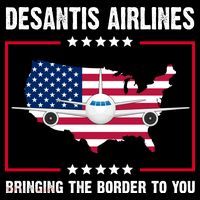 Desantis Airlines Brining The Border To You American Flag Sustainable Bucket Hat