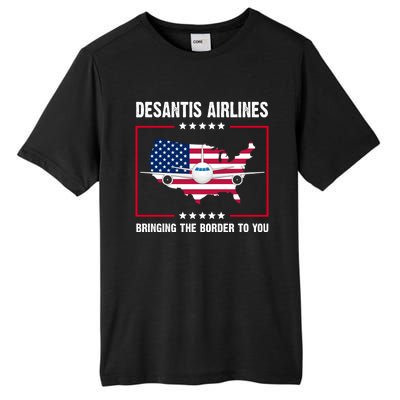 Desantis Airlines Brining The Border To You American Flag Tall Fusion ChromaSoft Performance T-Shirt