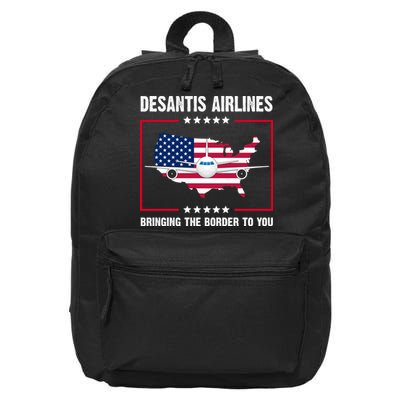 Desantis Airlines Brining The Border To You American Flag 16 in Basic Backpack