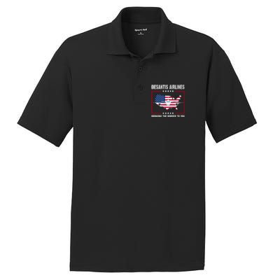 Desantis Airlines Brining The Border To You American Flag PosiCharge RacerMesh Polo