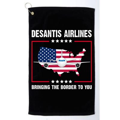 Desantis Airlines Brining The Border To You American Flag Golf Towel