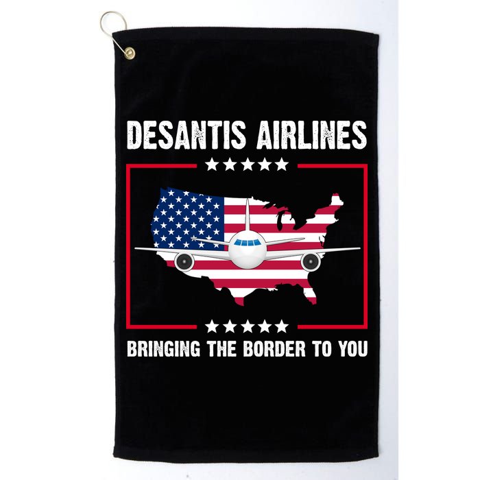Desantis Airlines Brining The Border To You American Flag Golf Towel