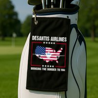 Desantis Airlines Brining The Border To You American Flag Golf Towel