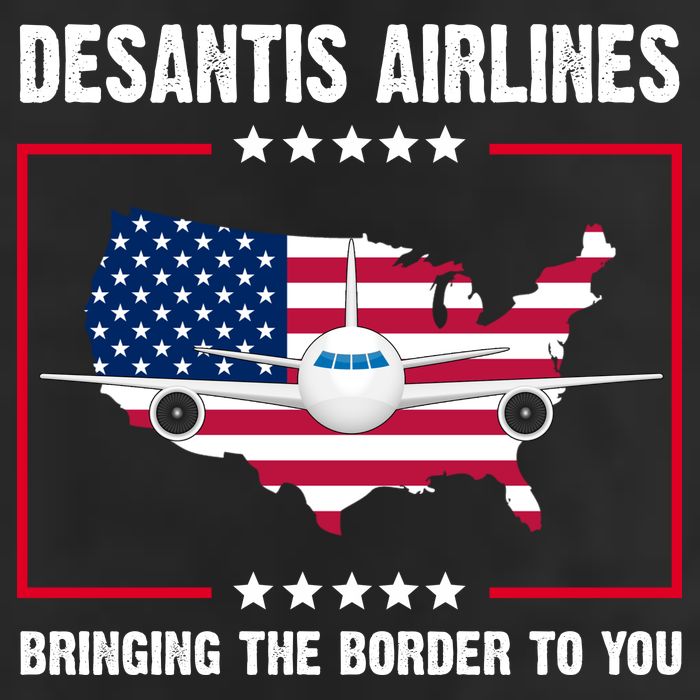 Desantis Airlines Brining The Border To You American Flag Golf Towel