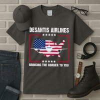 Desantis Airlines Brining The Border To You American Flag Tall T-Shirt