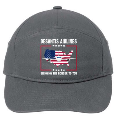 Desantis Airlines Brining The Border To You American Flag 7-Panel Snapback Hat