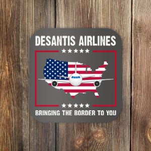 Desantis Airlines Brining The Border To You American Flag Coaster