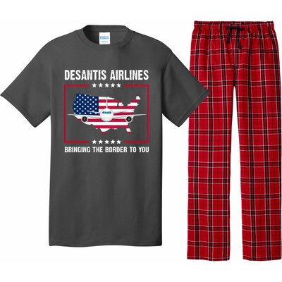 Desantis Airlines Brining The Border To You American Flag Pajama Set