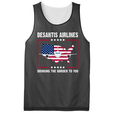 Desantis Airlines Brining The Border To You American Flag Mesh Reversible Basketball Jersey Tank