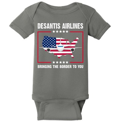 Desantis Airlines Brining The Border To You American Flag Baby Bodysuit
