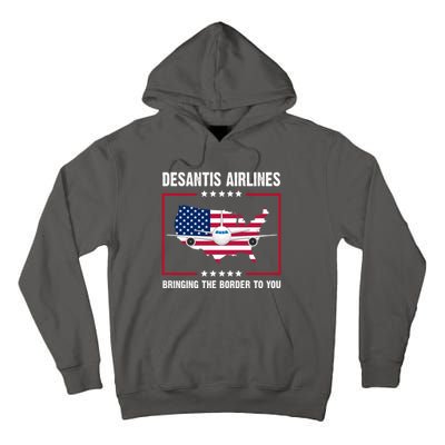 Desantis Airlines Brining The Border To You American Flag Tall Hoodie