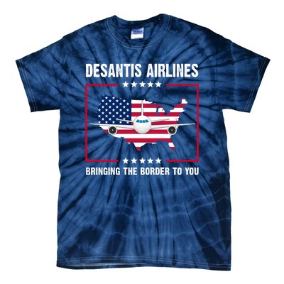 Desantis Airlines Brining The Border To You American Flag Tie-Dye T-Shirt