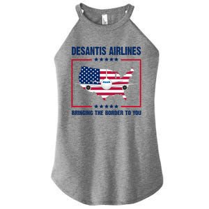 Desantis Airlines Brining The Border To You American Flag Women’s Perfect Tri Rocker Tank