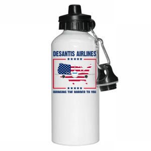 Desantis Airlines Brining The Border To You American Flag Aluminum Water Bottle