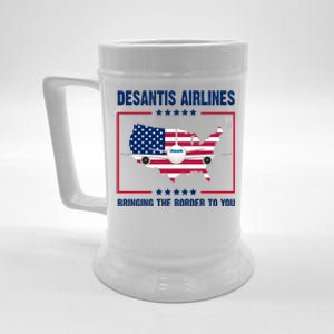 Desantis Airlines Brining The Border To You American Flag Beer Stein