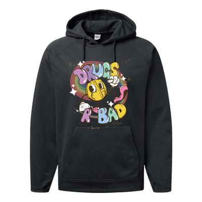 Drugs are bad - Funny Graphic Performance Fleece Hoodie