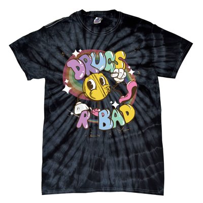 Drugs are bad - Funny Graphic Tie-Dye T-Shirt