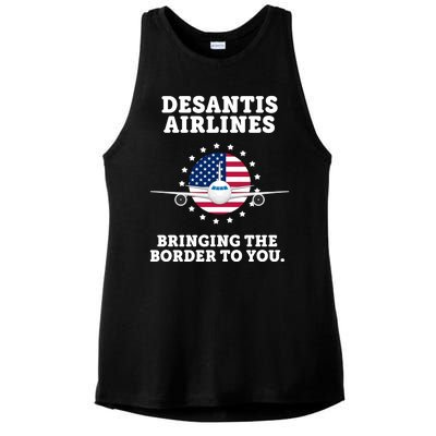 DeSantis Airlines Bringing The Boarder To You Ladies PosiCharge Tri-Blend Wicking Tank