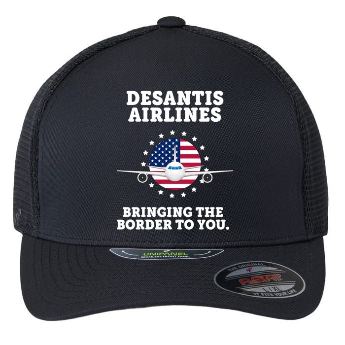DeSantis Airlines Bringing The Boarder To You Flexfit Unipanel Trucker Cap