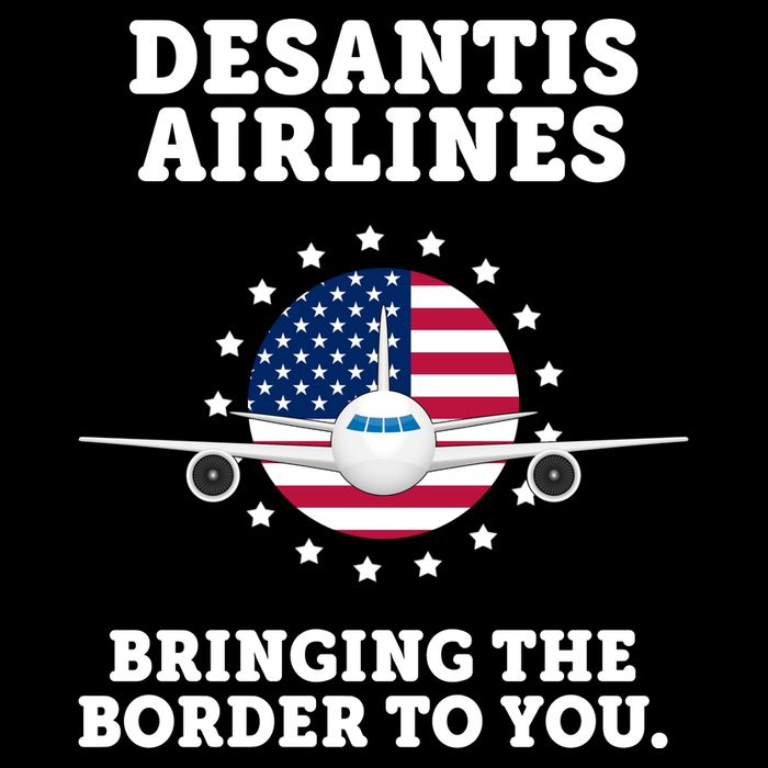 DeSantis Airlines Bringing The Boarder To You Flexfit Unipanel Trucker Cap