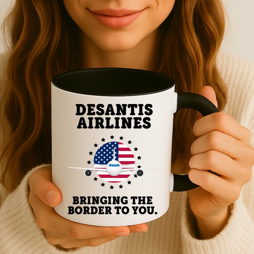 DeSantis Airlines Bringing The Boarder To You Mug
