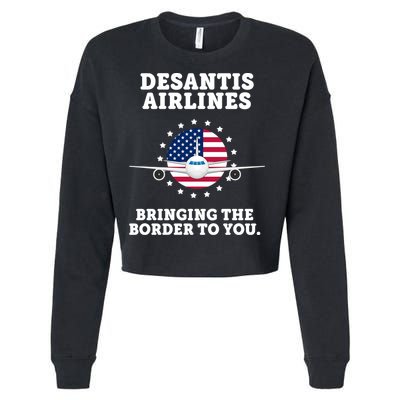 DeSantis Airlines Bringing The Boarder To You Cropped Pullover Crew