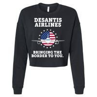 DeSantis Airlines Bringing The Boarder To You Cropped Pullover Crew