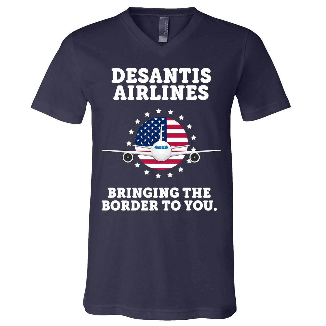 DeSantis Airlines Bringing The Boarder To You V-Neck T-Shirt