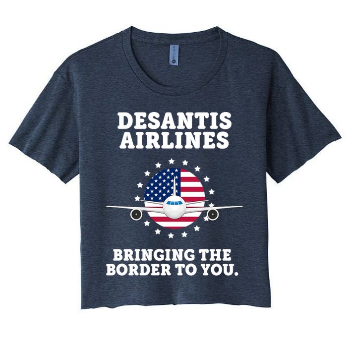 DeSantis Airlines Bringing The Boarder To You Women's Crop Top Tee